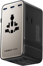 Momax 1-world 205w All-in-one Travel Adapter Titanium