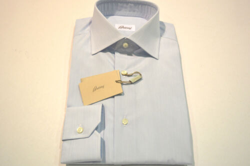 NEW  BRIONI Dress Shirt 100% Cotton Size 17  Us 43  Eu  (Store Code MA9) - Picture 1 of 4