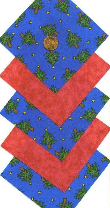 20 4 Inch Christmas Tree Red Fabric Quilt Squares 100% Cotton osr3 - Image 2 of 4