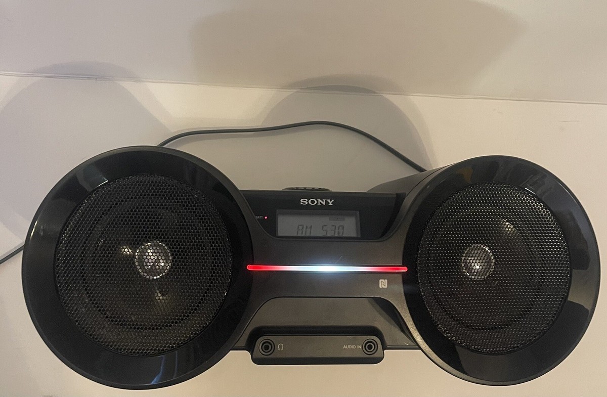 Sony ZS-BTY50 Bluetooth Boombox Wireless Speaker Black AM/FM