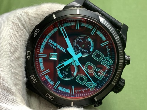 DIESEL DOUBLE DOWN 48 DZ-4311 CHRONOGRAPH DATE 10 ATM QUARTZ MEN'S WRIST WATCH - Picture 7 of 19