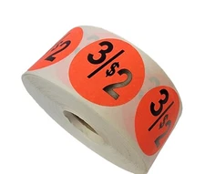 3/$2.00 Stickers 1.5" Round Bright Colored Retail Sale Adhesive Labels 1000