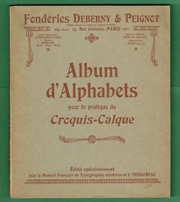 Rare Album d'Alphabets pour Croquis-Calque, Fonderie Deberny Peignot Typographie - Photo 1/4