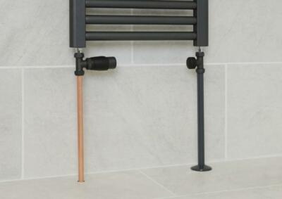Snappit Towel Rail Radiator Pipe Covers Collars Black White Chrome  Anthracite | eBay