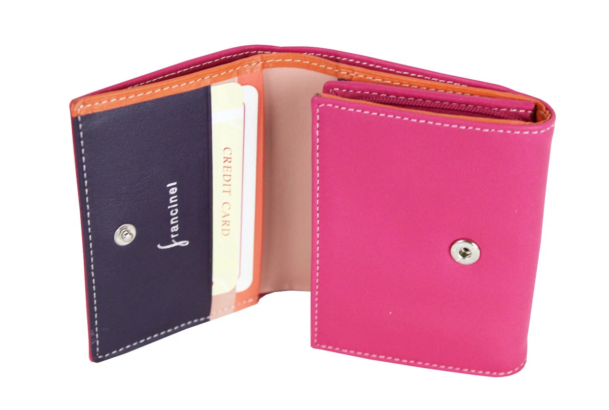 FRANCINEL Petit porte monnaie femme en cuir r f 57964 4 coul.disp