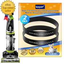 Style 7/9/10 P/N 3031120 Replacement Belt for Bissell Vacuum, 2 Pack