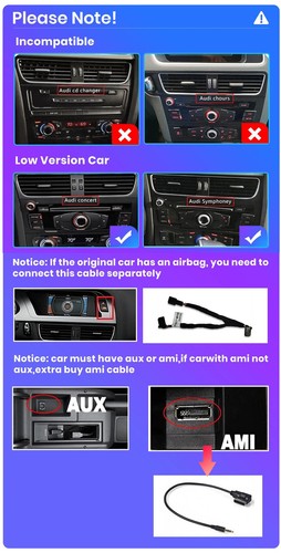 Android 13 Car Stereo GPS WIFI 4G For Audi A4 A5 Audi concert/Symphony Radio RHD - Picture 15 of 16