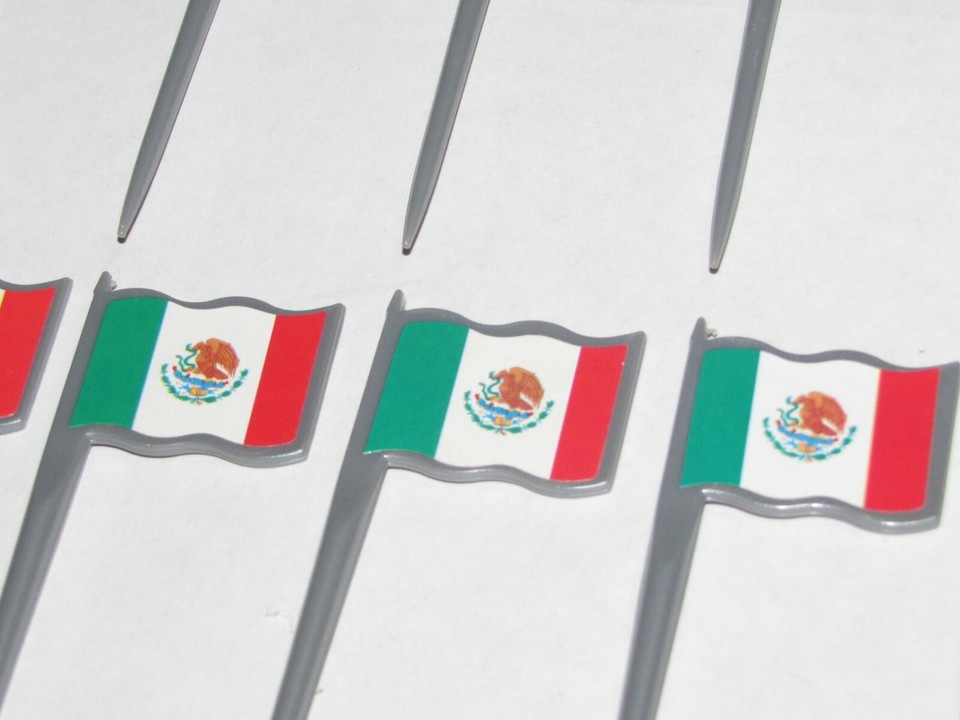 Mexican Flag Food Picks #014101, 12/pk, 3.5 inch | eBay
