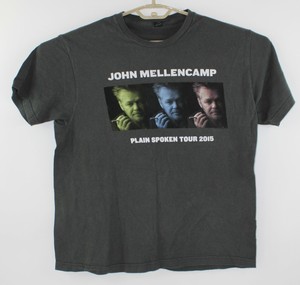 John Mellencamp Plain Spoken Tour 2015 Gray Concert T Shirt Tultex Adult Large | eBay