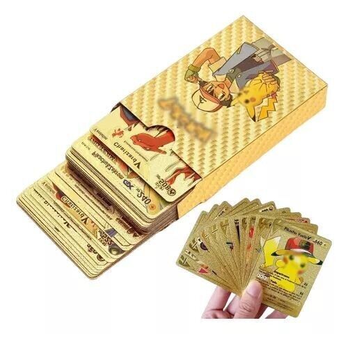55 Deutsche Sammelkarten Gold Karten on Box Spielkarten Pokemo.n - Bild 1 von 9