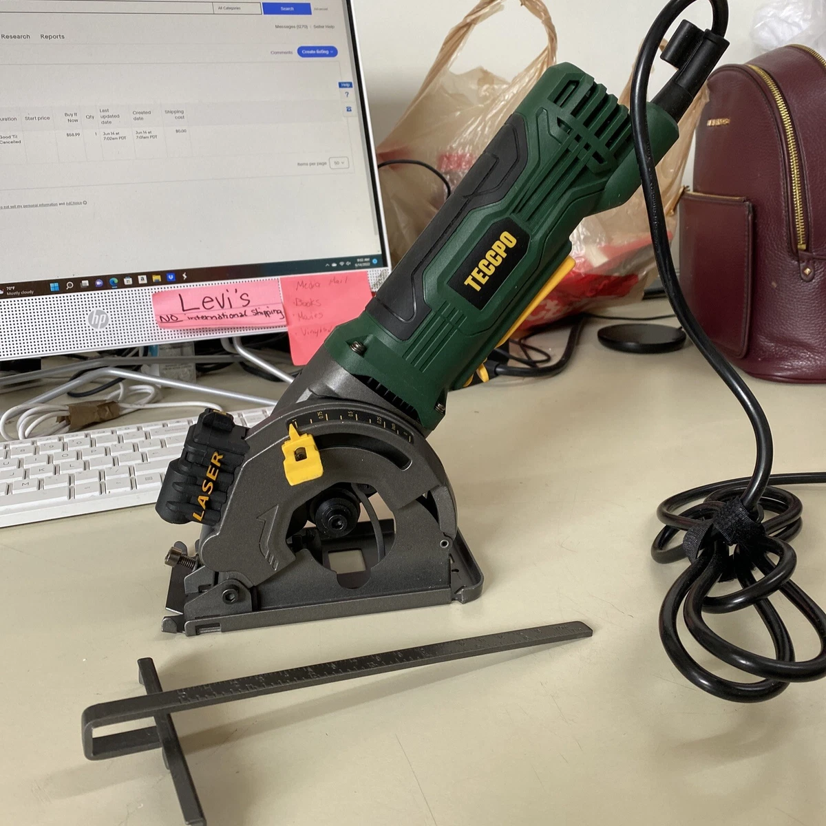 NO BOX Teccpo Mini Plunge Saw TAPS22P See Pictures eBay