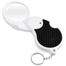 Magnifying Glass with Light, 5X Pocket Magnifier, Lightweight LED Black
