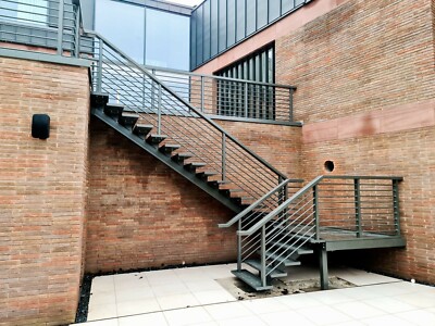 Stahltreppe - Brandflucht aus Metall - Wohnen - alle Größen 