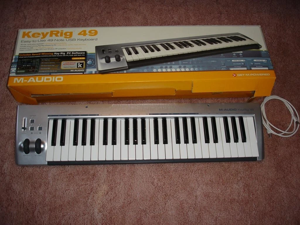 MUSIC KEYBOARD - M-Audio KeyRig 49 USB MIDI Keyboard Controller - NEW IN-BOX