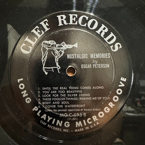 OSCAR PETERSON - NOSTALGIC MEMORIES (VINYL LP) 1956!! RARE!!! CLEF / MG C-695 - Picture 6 of 6