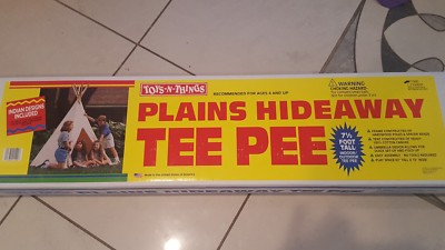 TEE PEE  7 1/2 foot tall indoor outdoor new 100 % cotton canvas (open box displa