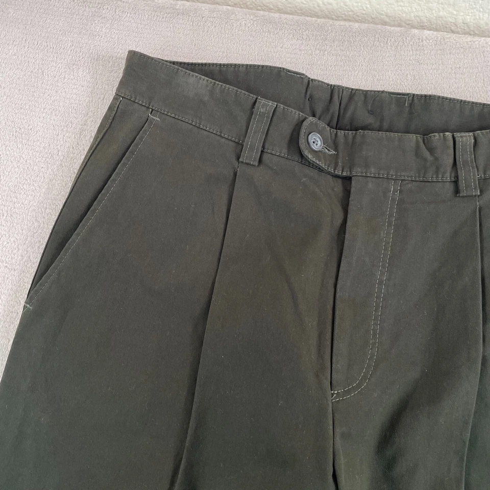 Barbour Trouser Pants Men 32x31 Olive Green Straight Leg Pleated 9468 NWOT $198 - Image 2 of 4