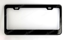 Personalized License Plate Frame Custom Made Of Black Powder Coated Metal