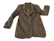 Jack Winter Womens Size 8 Wool Blazer Jacket Coat Gray 2 Pockets Made In Usa