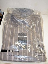 NEW men's dress shirt gray brown Claiborne Modern Fit 16 1/2 34/35 10 