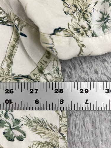 Knightsbridge Shirt Adult 2XL XXL White Green Palm Tree Floral 100% Rayon Beach - Picture 9 of 14