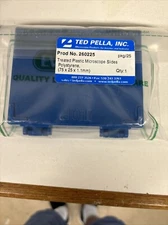 Ted Pella Treated Plastic Microscope Slides. Product Number 260225
