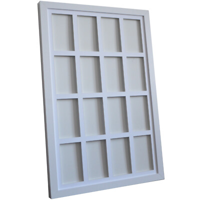 16 Card Trading Card Frame Display Kartenrahmen Rahmen für PSA Slabs White ##