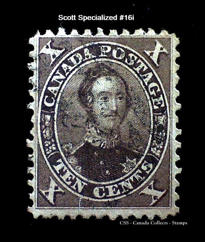 💥ULTRA RARE💥 CANADA SC#16i *Used* VERY FINE *GREENE CERT* $9,000 CAT for VF - Image 3 of 4