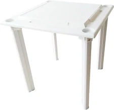 Bene Casa Waterproof Plastic Game Table with Drinks Holder, Built in Tile Rack, 