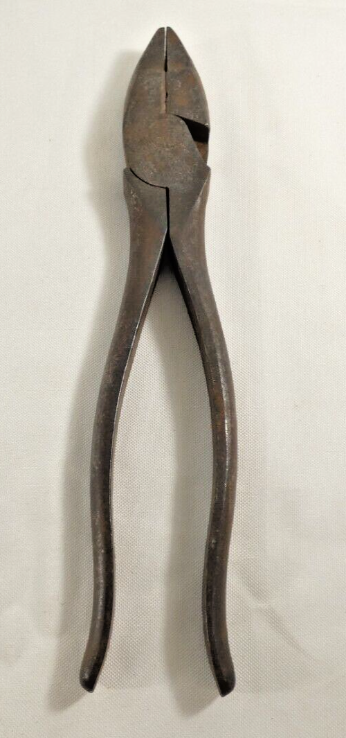 VTG M Klein & Sons 213-9NE Lineman Pliers Side Cutters Heavy Duty