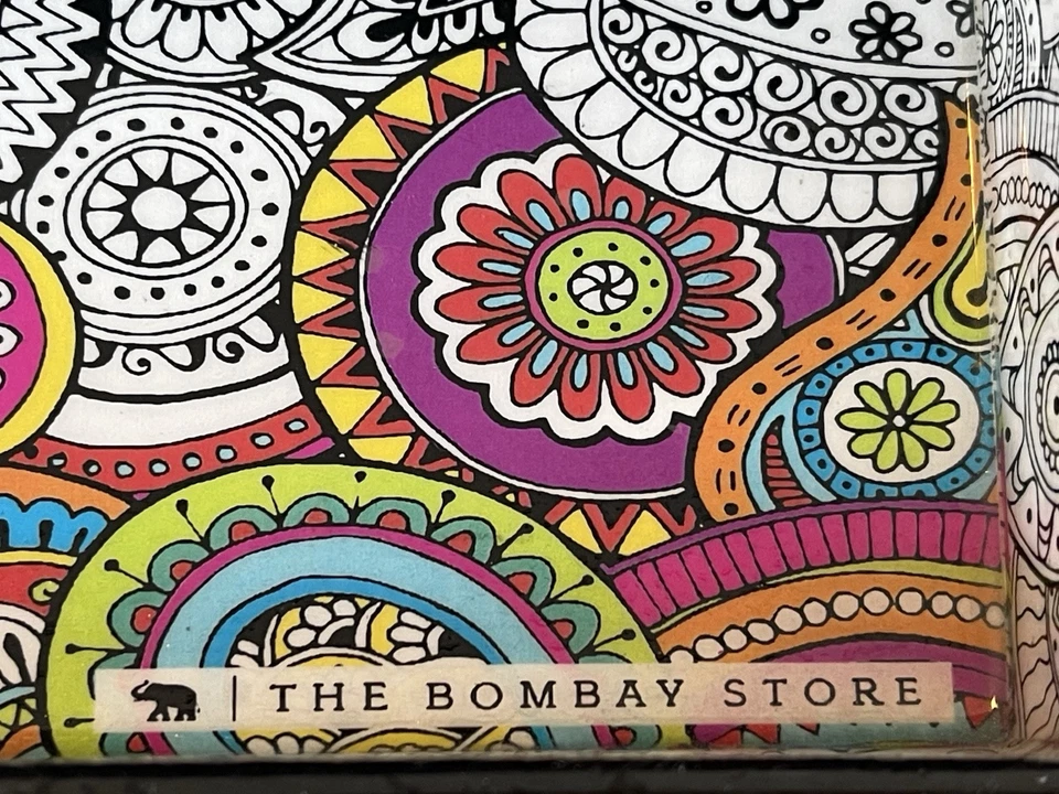 The Bombay Store - Doodle Manadala Rectangle Enamel Tray 12” / 6” Inches - Image 3 of 4