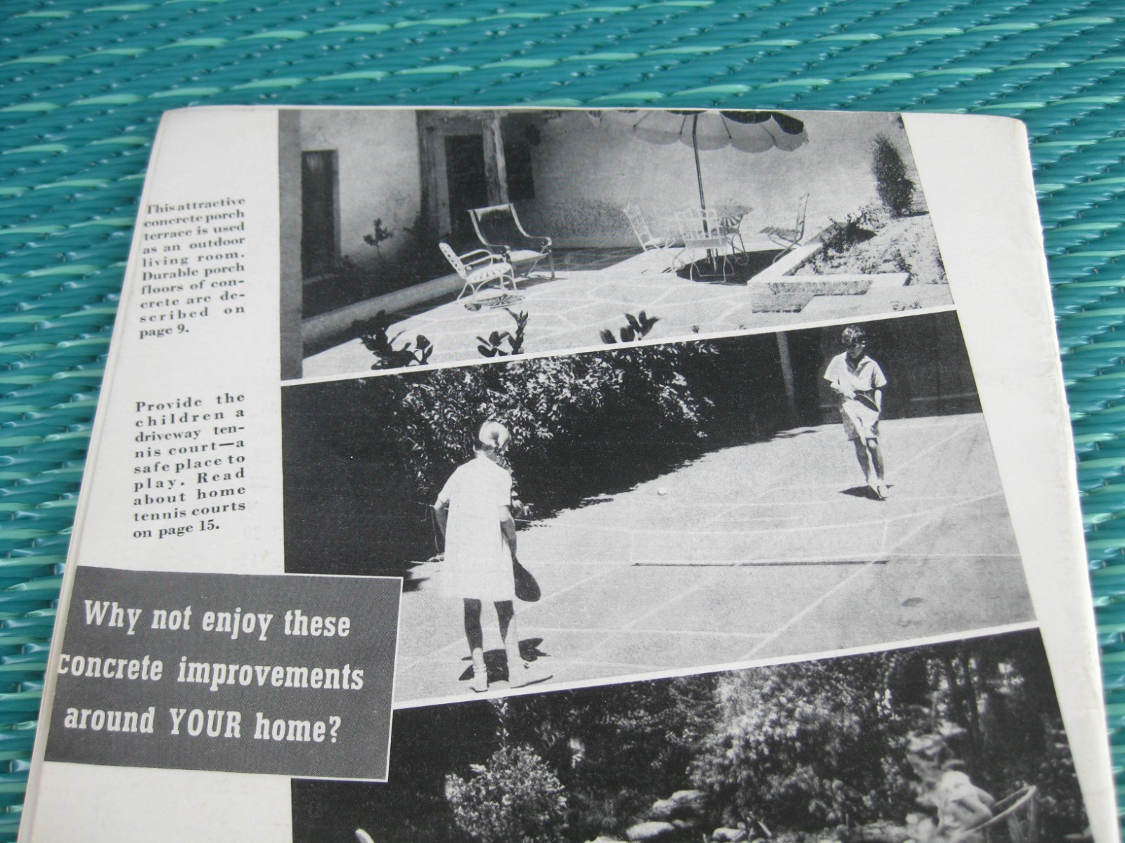 Concrete Improvements Around The Home Universal Atlas Cement Company Vtg Booklet