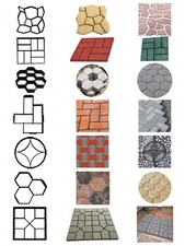 1pc Plastic Concrete Mold, Garden Floor Cement Road Imitation Stone Texture Mold