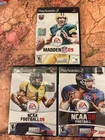 3 PS2 Game Bundle - NCAA Football 09, NCAA 08 Football, Madden 09 (CF)