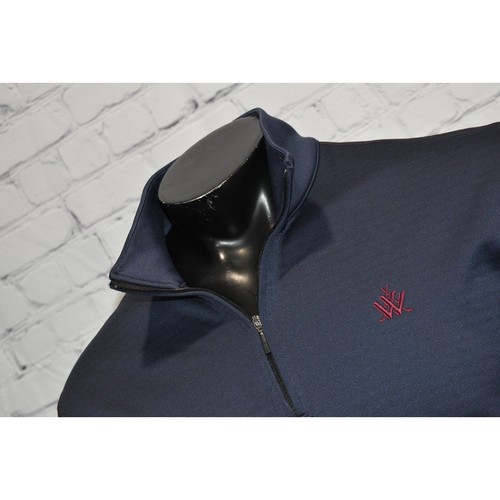 Adidas Golf Pullover Shirt 1/4 ZIP Men Size Large Performance ClimaLite Blue - Picture 3 of 6