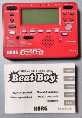 KORG BEAT BOY Drum Machine Recorder Tuner Samplers Red Recode Tuner Effector
