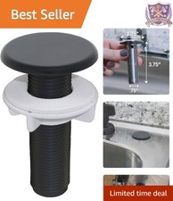 Sink Hole Cover Matte Black 3 Inch Plastic Discreet Kitchen Faucet Hole Plug