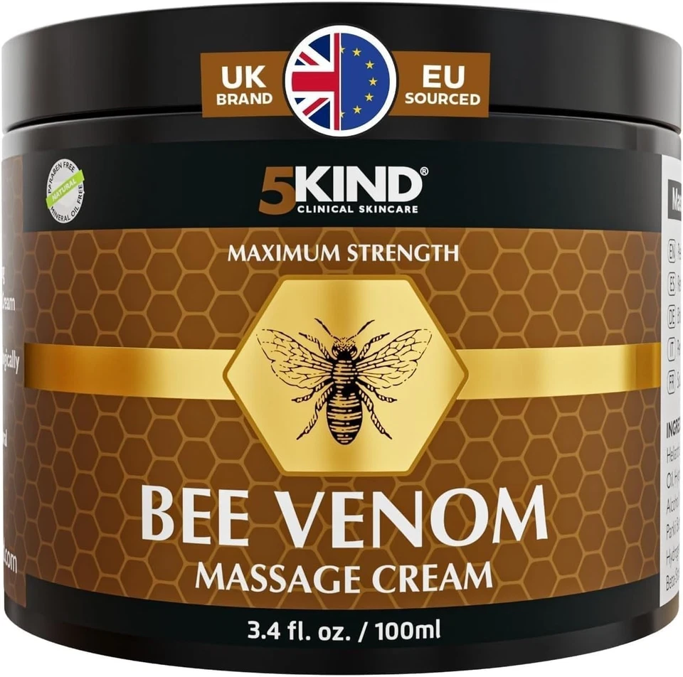 5kind Bee Venom Cream UK Maximum Strength 100ml - Bee Venom Comprehensive Cream