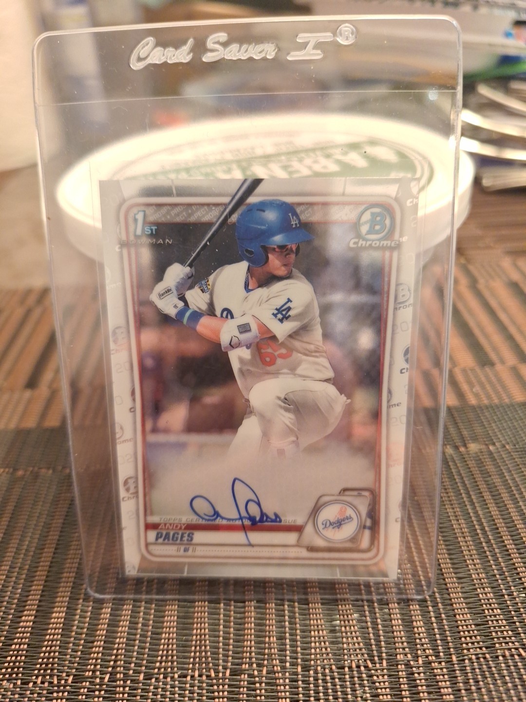2020 Bowman Chrome Andy Pages 1st Prospect Rookie Auto #CPA-AP Dodgers