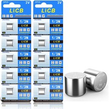 LiCB 10 Pack CR1/3N Battery 3V Lithium CR 1/3N Batteries 10 Count Pack of 1 