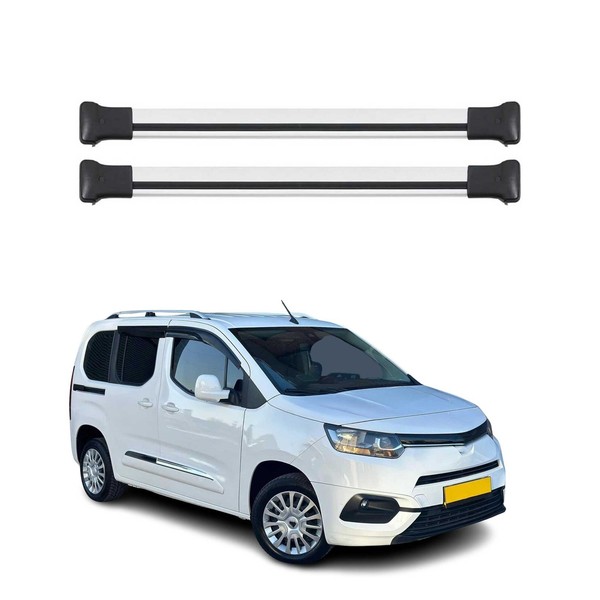 DachträGer GrundtäGer FüR Toyota Proace City 2019-2026 75Kg Alu Silber 2 Tlg-image