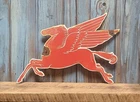 Vintage Die-cut Mobil Pegasus Gas Oil Porcelain Metal Sign