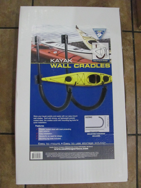 Seattle Sports Kayak Wall Cradles SEALED Item