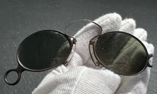 ANTIQUE DARK LENS GLASSES - WELDING? WORK SAFETY? SUNGLASSES? H806