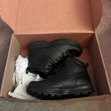 Nike Manoa Leather Men's Multi Size Black/Black-Black  454350 003 Fast Shipping