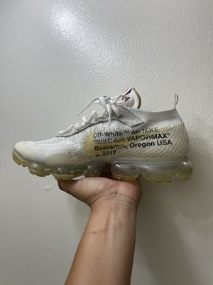 100% Authentic Off-White x Nike Air Vapormax “White” Size 11 In