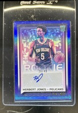 2021-22 Panini Recon Herbert Jones Rookie RC Blue Auto #/49 Pelicans