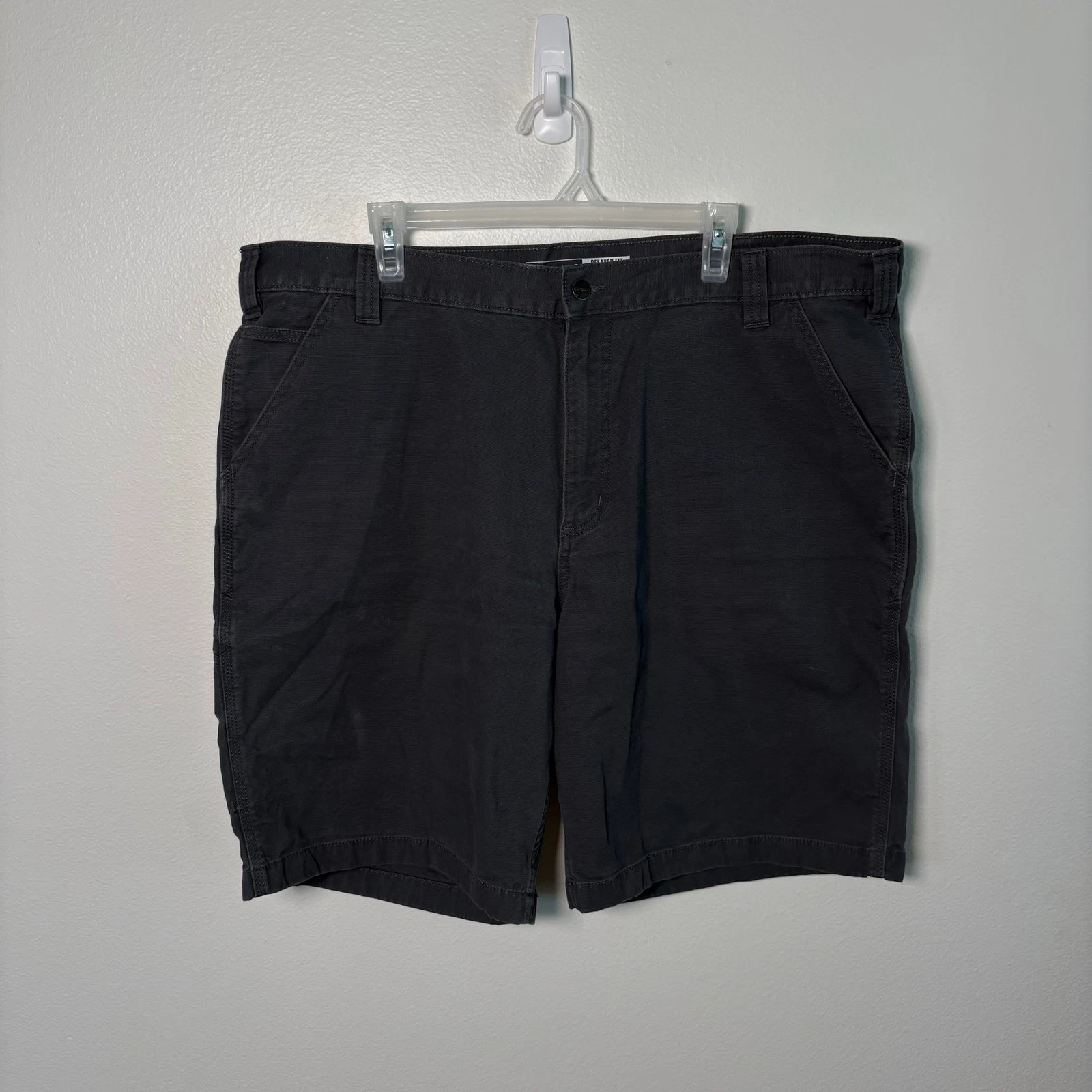 Carhartt Mens Relaxed Fit Canvas Work Shorts Dark Gray Shadow Size 42 Utility