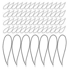  100pcs Elastic String with Metal Ends - 4.9" Stretch Loop Band for DIY Masks