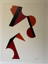 BETTY GOLD PAINTING CONSTRUCTIVISM CUBISM ABSTRACT MODERNISM VINTAGE FAMOUS ART